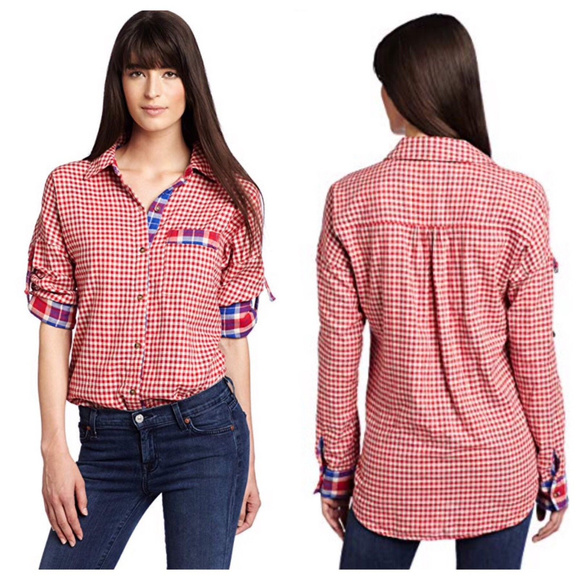 Splendid Tops - Splendid Nordstrom Flannel Roll Tab Shirt M/L